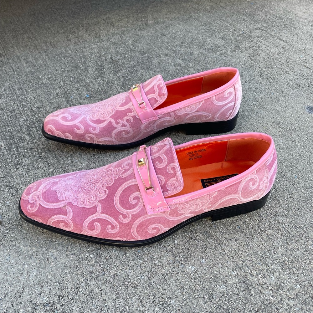 STEVEN LAND PINK PROM LOAFERS